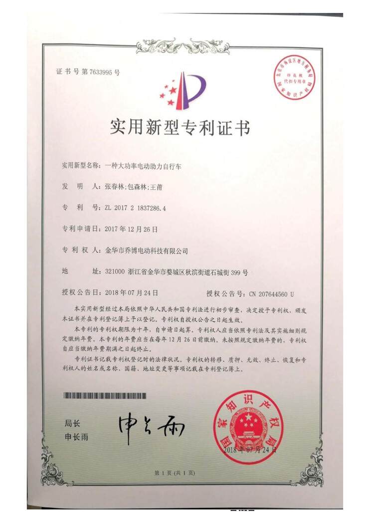 JOBO Design & Invention Patents 6